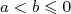 a < b ≤ 0  